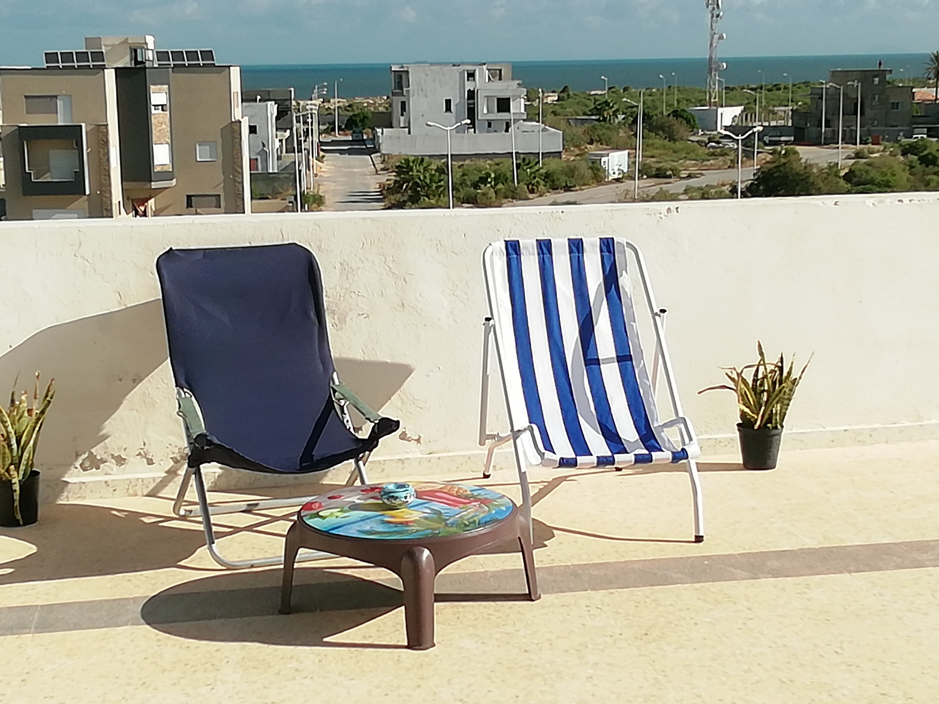 Hammam Chatt Borj Cedria Location vacances Appart. 3 pièces Appart avec terrasse vue mer à 5 mn de la plage