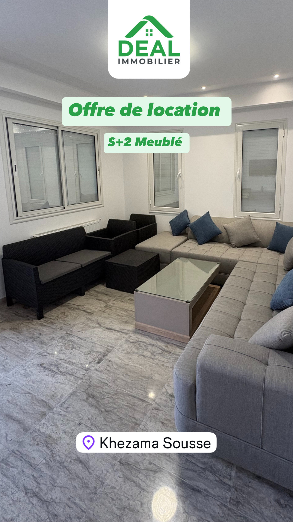 Sousse Jaouhara Sousse Khezama Location vacances Appart. 2 pices Appartement s2 meubl