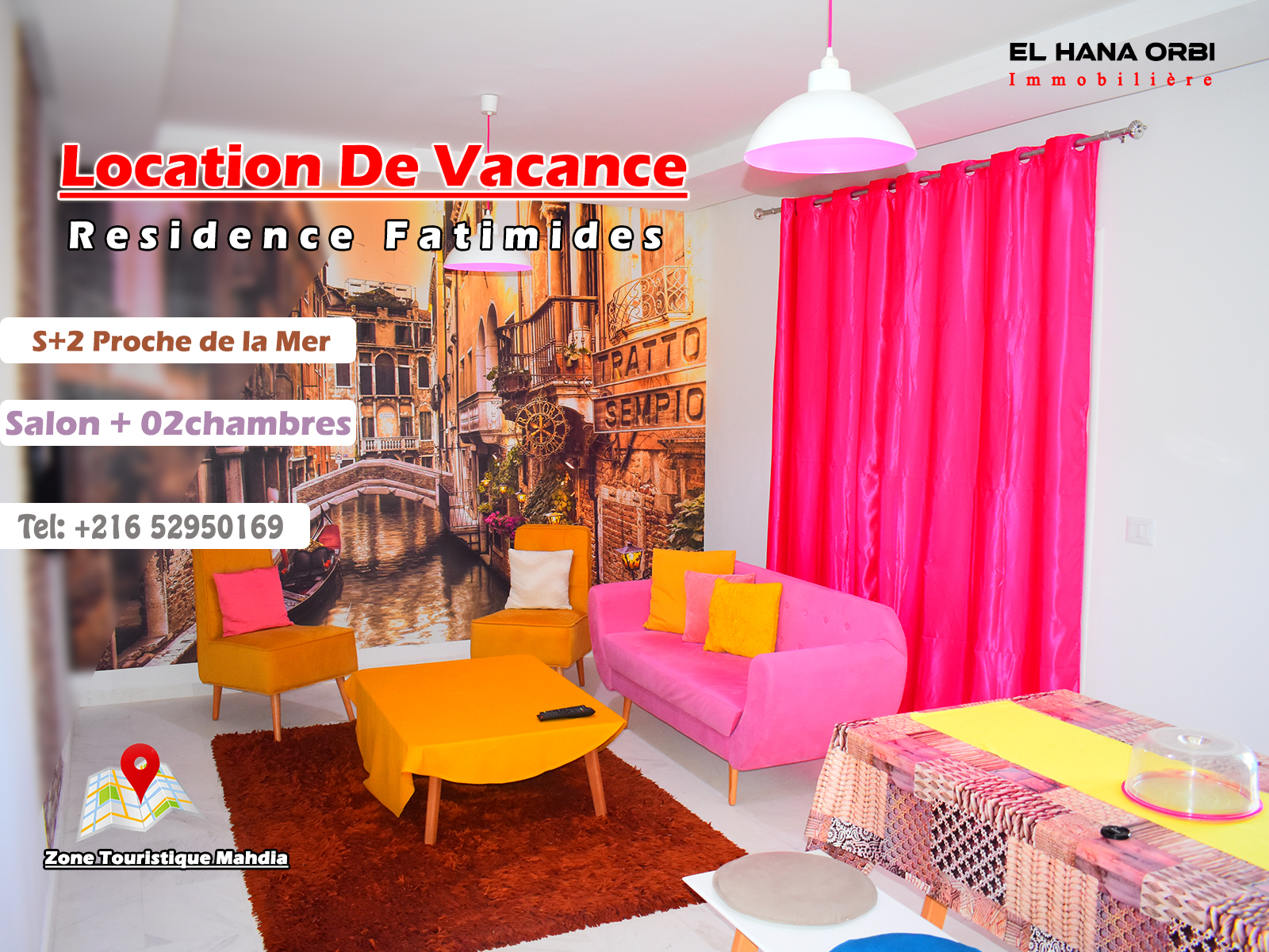 Mahdia Mahdia Location vacances Appart. 2 pices Rz fatimide appartement s2 vue sur mer