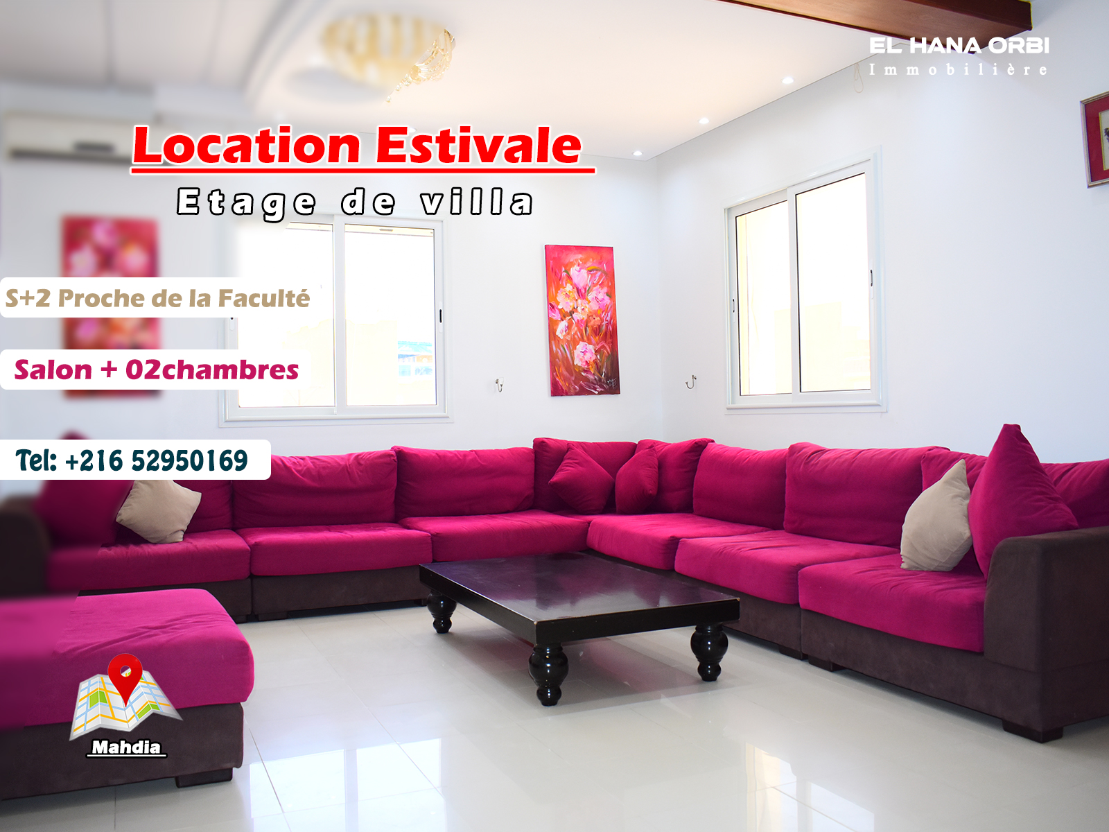 Mahdia Mahdia Location vacances Appart. 2 pices tage de villa  cot htel el mahdi  hiboune
