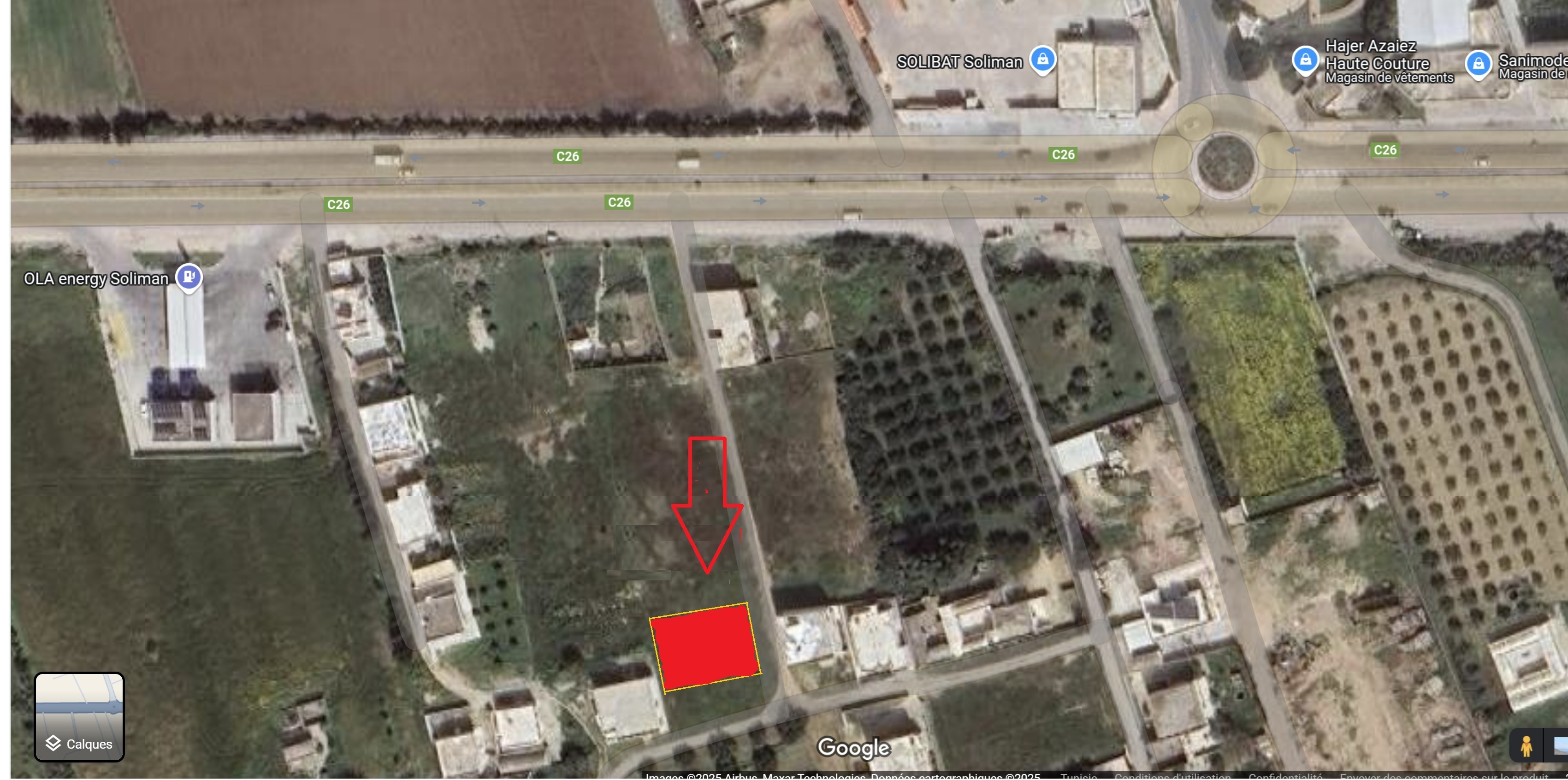 Soliman Cherifate Vente Surfaces Terrain  dhihar soliman idal pour villa
