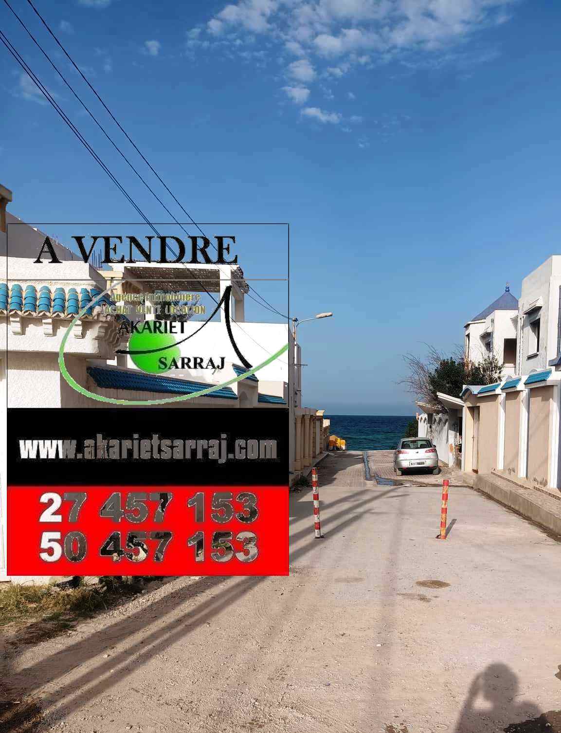 Akouda Chatt Meriem Terrain Terrain nu Terrain cltur 450m deux faades  chatt mariem