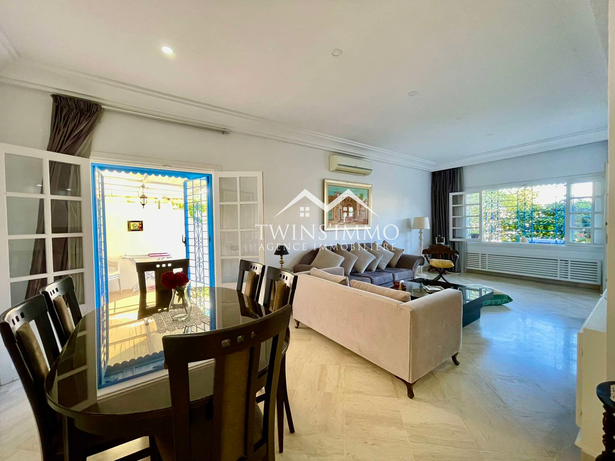 La Marsa Marsa Safsaf Location Appart. 3 pices Rez de chausse de villa meubl la marsa corniche