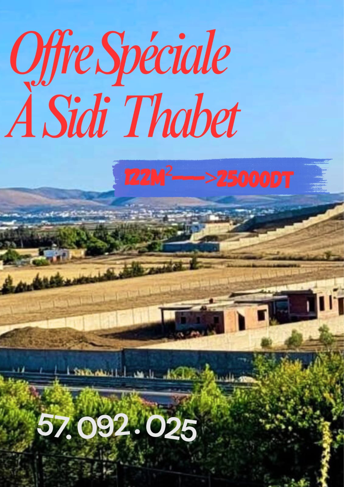 Sidi Thabet&nbsp;Sidi Thabet&nbsp;Terrain&nbsp;Terrain nu&nbsp;Sidi thabet ariana