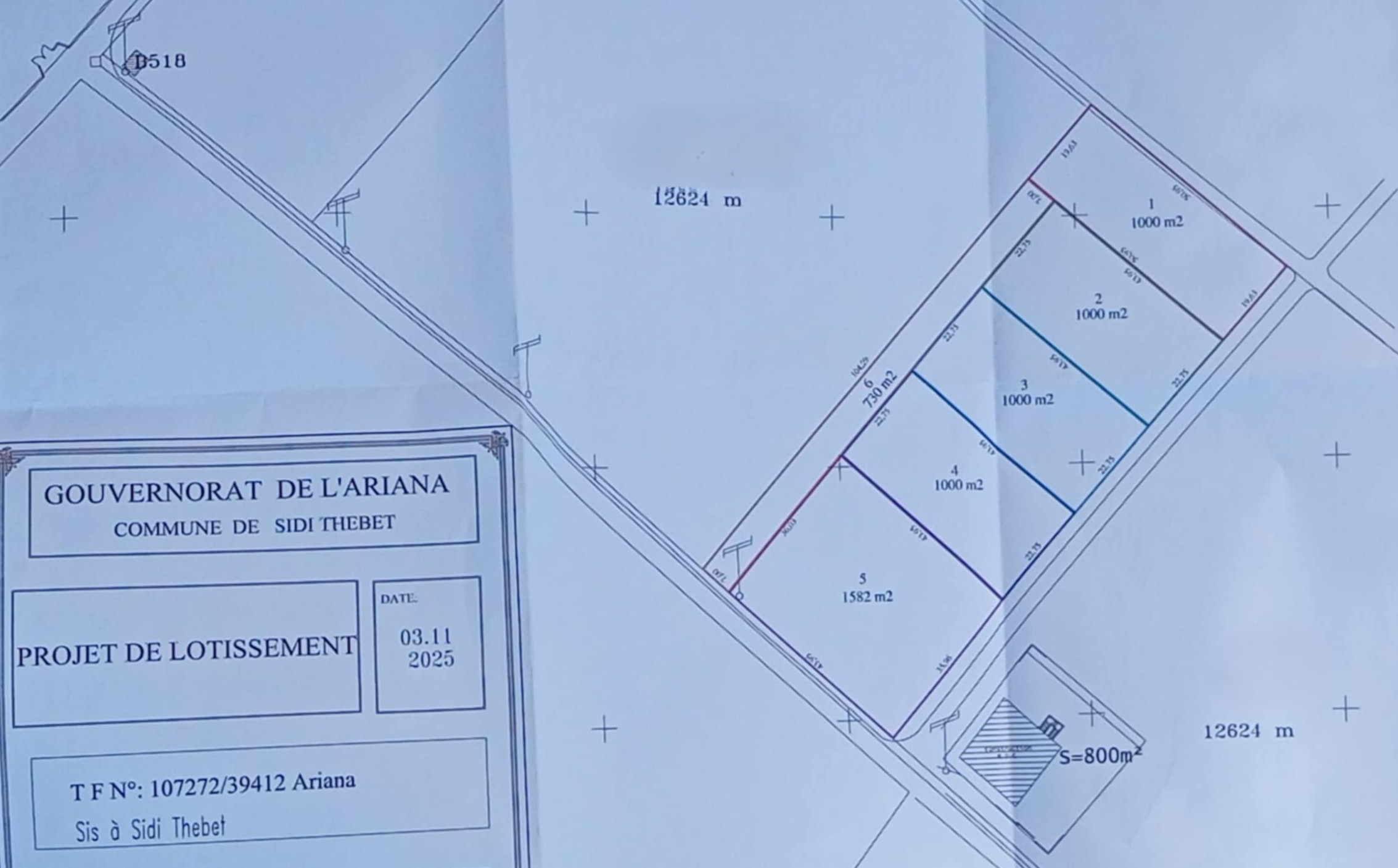 Sidi Thabet&nbsp;Sidi Thabet&nbsp;Terrain&nbsp;Terrain nu&nbsp;Lots de terrain de 1000 m situ�s � sidi thabet