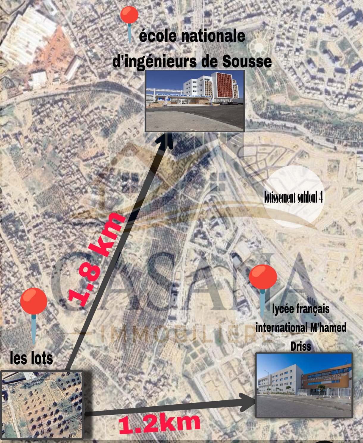 Sousse Jaouhara&nbsp;Cite Sahloul&nbsp;Terrain&nbsp;Terrain nu&nbsp;Dossier 102