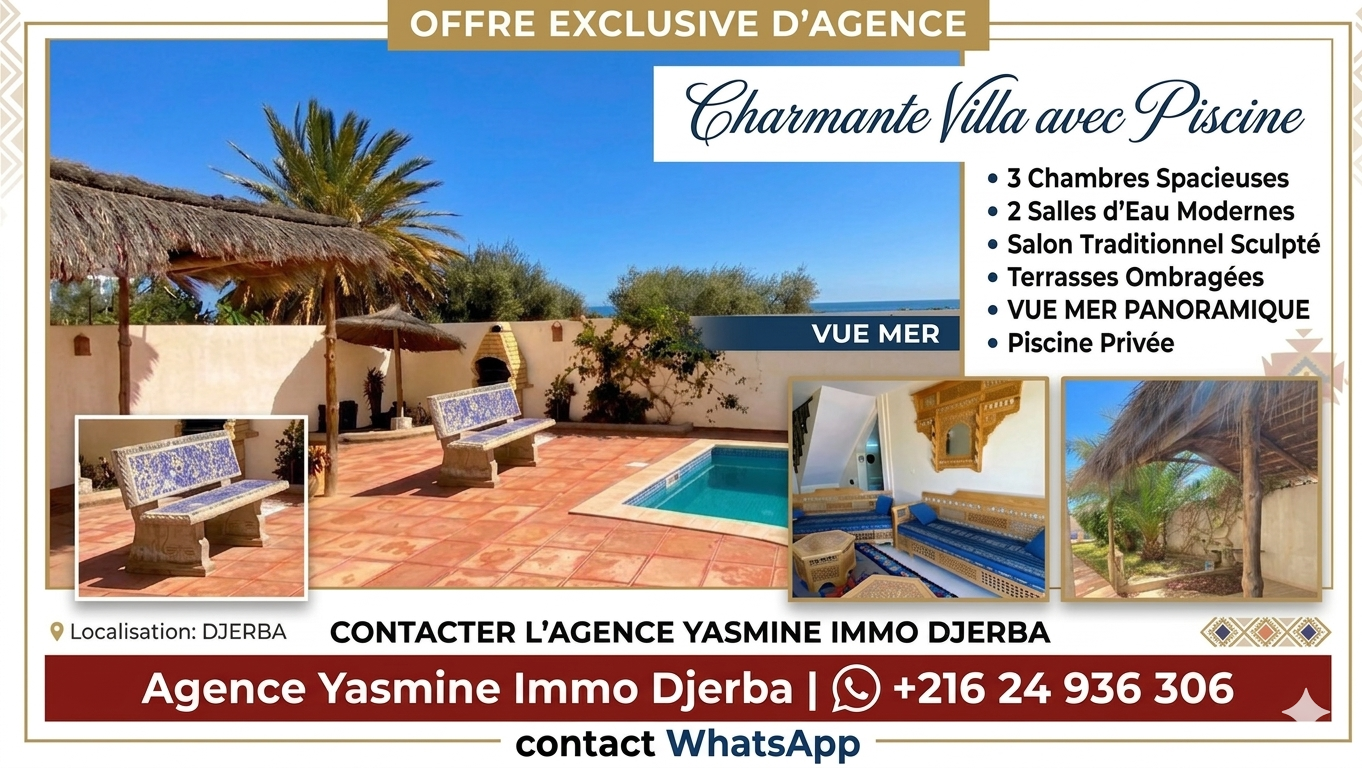 Djerba - Midoun&nbsp;Midoun&nbsp;Vente&nbsp;Maisons&nbsp;Occasion en or � ne pas rater