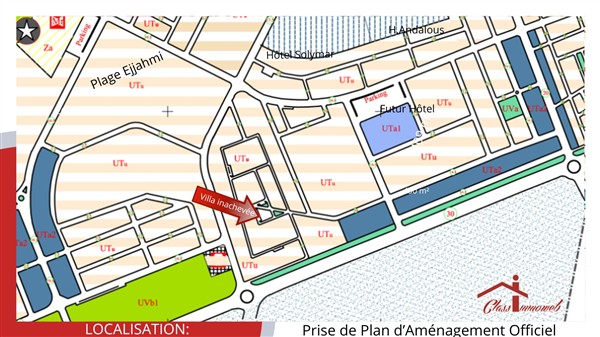 Hammam Chatt&nbsp;Borj Cedria&nbsp;Vente&nbsp;Duplex&nbsp;Villa inachev�e couvrant 340 m2 pour 320 md