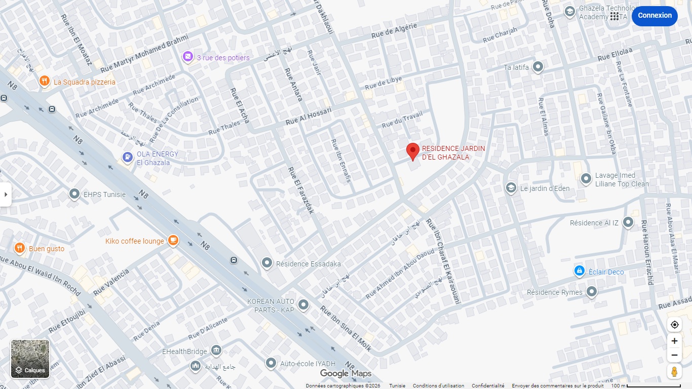 Raoued&nbsp;Cite El Ghazala 1&nbsp;Location&nbsp;Appart. 2 pi�ces&nbsp;Appartement � jardin el ghazela