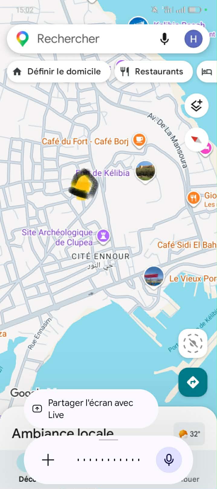 Kelibia&nbsp;Kelibia&nbsp;Terrain&nbsp;Terrain nu&nbsp;Av terrain cote borj k�libia 300 m de la palge
