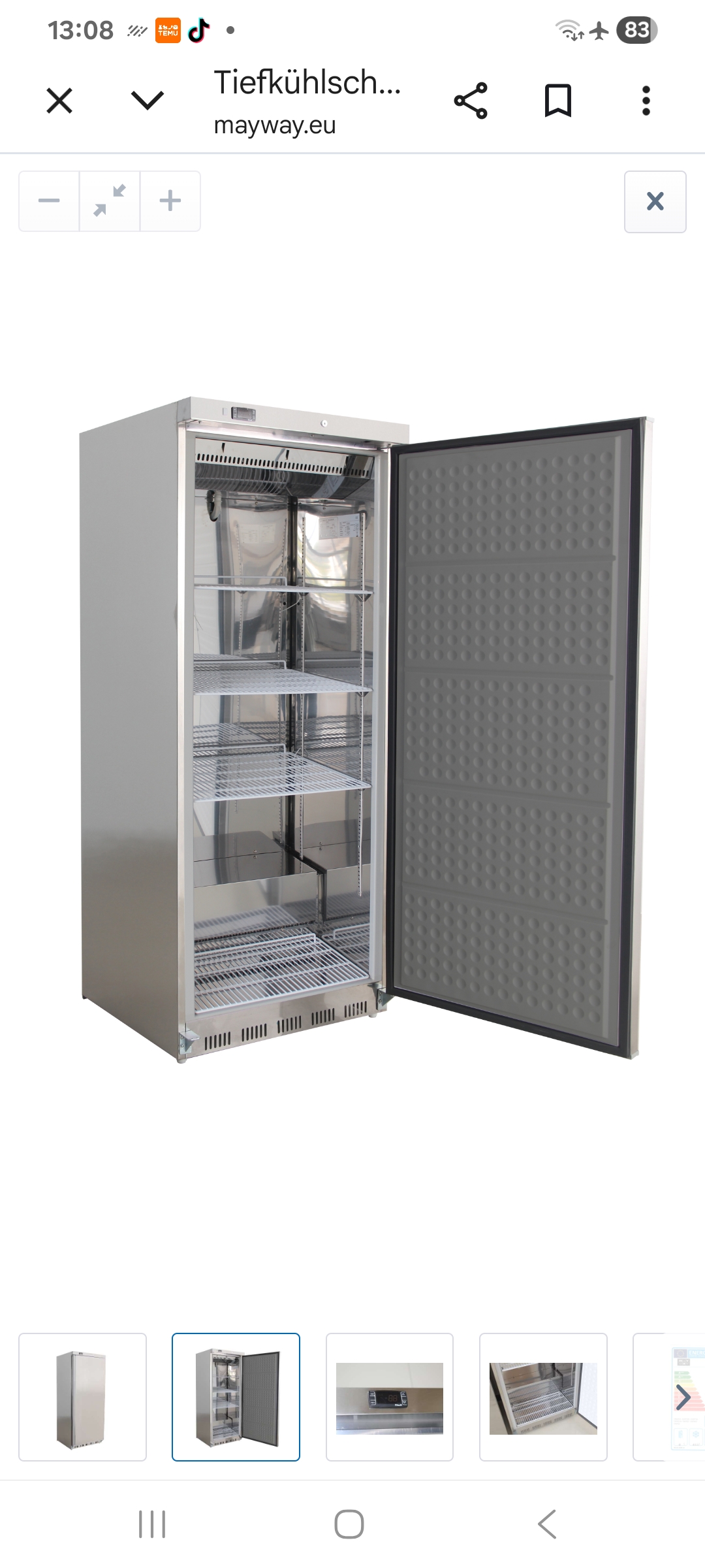 La Soukra&nbsp;La Soukra&nbsp;Cong�lateur armoire&nbsp;Autre&nbsp;Cong�lateur professionnel 620l mayway