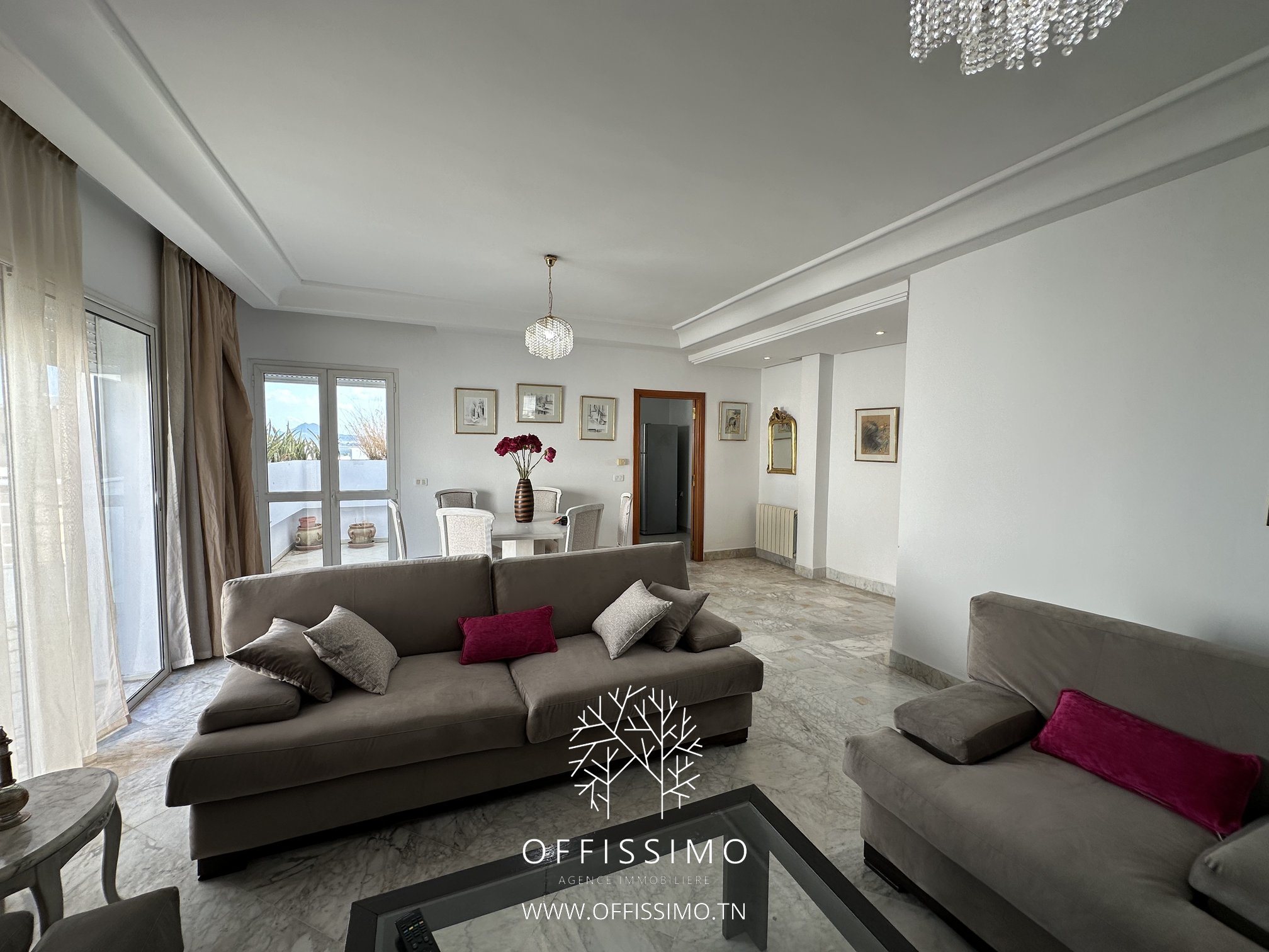 La Marsa&nbsp;Berge Du Lac&nbsp;Location&nbsp;Appart. 3 pi�ces&nbsp;S3 disponible lac 2 vue d�gag�e
