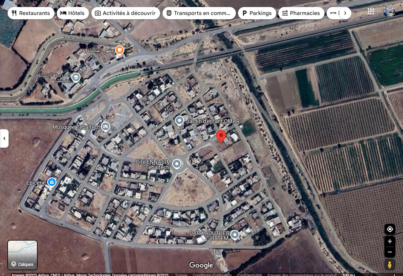 Mornaguia&nbsp;Sidi Ali El Hattab&nbsp;Terrain&nbsp;Terrain nu&nbsp;Terrain tabaltech sidi ali elhattab